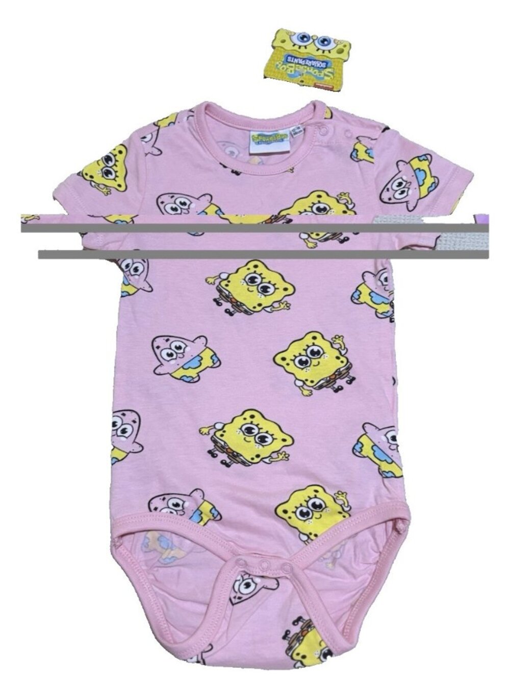 SpongeBob SquarePants Baby Bodysuit Pink Patrick Infant One Piece NWT 12-18 MTH